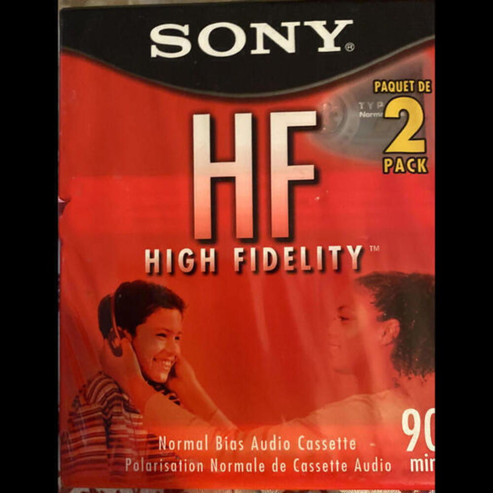 NEW Lot of 2 - Sony High Fidelity (HF) 90 Minute Audio Recording Cassette Tapes‎